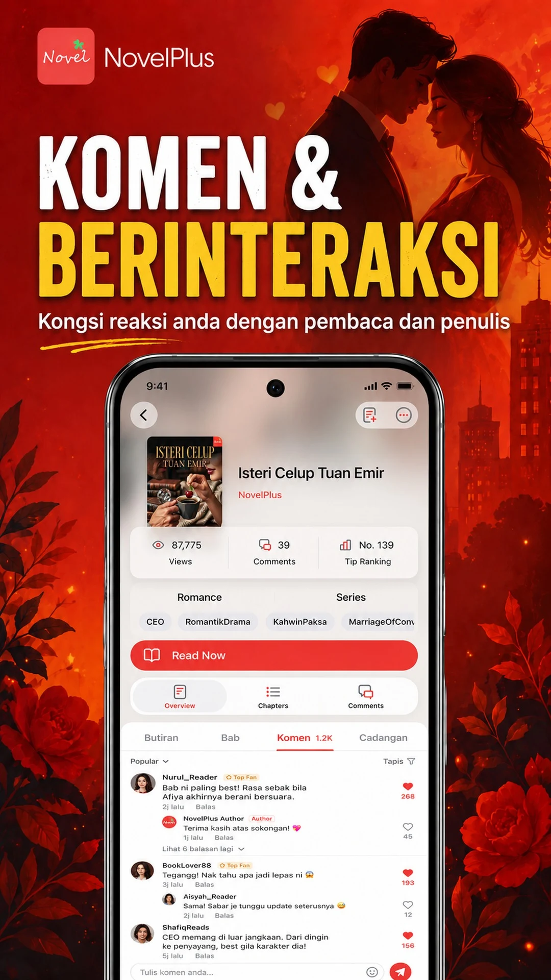 NovelPlus -Novel Cinta Melayu screenshot